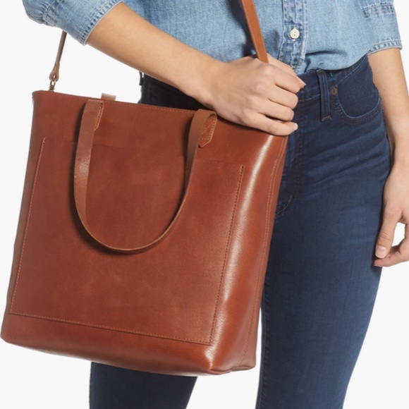 Madewell Zip-Top Medium Transport Leather Tote - Picture 2 of 10